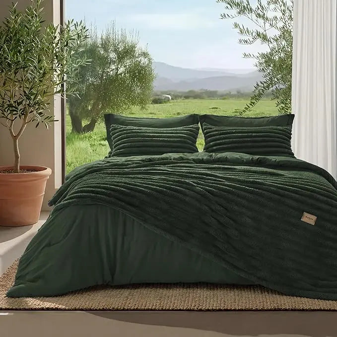 GentleSoft All Season Comforter Set 6-Piece — SnapTech 2-in-1 with Detachable Fluffy Blanket, Year Round Bedding