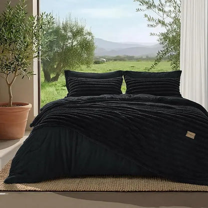 GentleSoft All Season Comforter Set 6-Piece — SnapTech 2-in-1 with Detachable Fluffy Blanket, Year Round Bedding