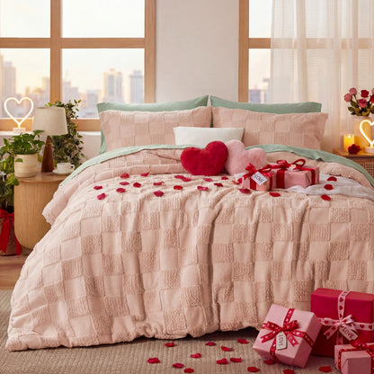 Bohemian Quilted Comforter Set 3-Piece — Soft Breathable Bedding with 2 Pillow Shams, Lightweight Boho Quilt