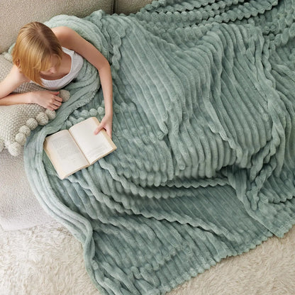 Super Soft Corduroy Baby Blanket – Warm Lightweight Throw for Couch, Bed & Nursery, Perfect Seasonal Gift