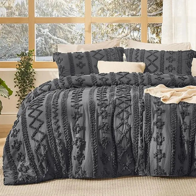 🌟 Bohemian Arch Quilt Bed Set — 3-Piece Ultra-Soft Coverlet with 2 Shams, Boho Chic Lightweight Bedding for All Seasons