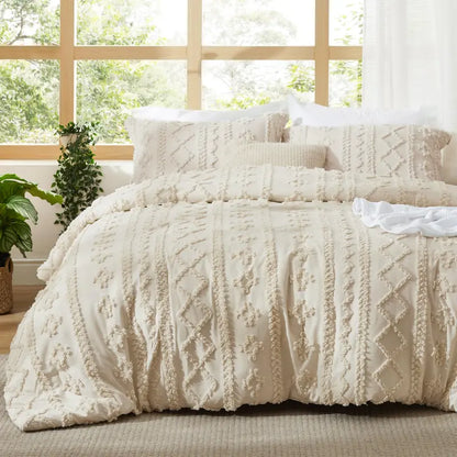 🌟 Bohemian Arch Quilt Bed Set — 3-Piece Ultra-Soft Coverlet with 2 Shams, Boho Chic Lightweight Bedding for All Seasons