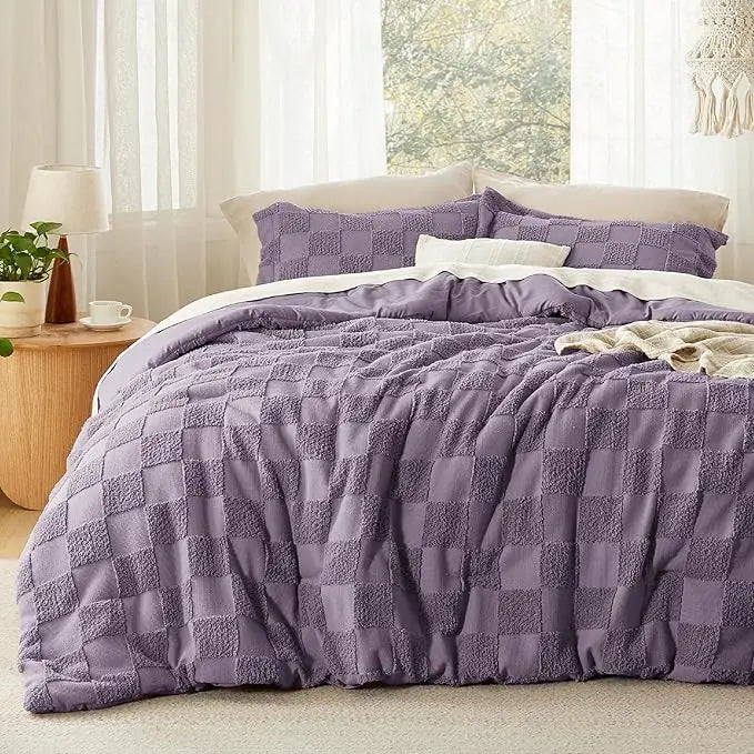 Bohemian Quilted Comforter Set 3-Piece — Soft Breathable Bedding with 2 Pillow Shams, Lightweight Boho Quilt