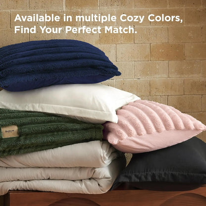 GentleSoft All Season Comforter Set 6-Piece — SnapTech 2-in-1 with Detachable Fluffy Blanket, Year Round Bedding