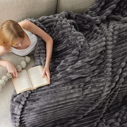 Super Soft Corduroy Baby Blanket – Warm Lightweight Throw for Couch, Bed & Nursery, Perfect Seasonal Gift