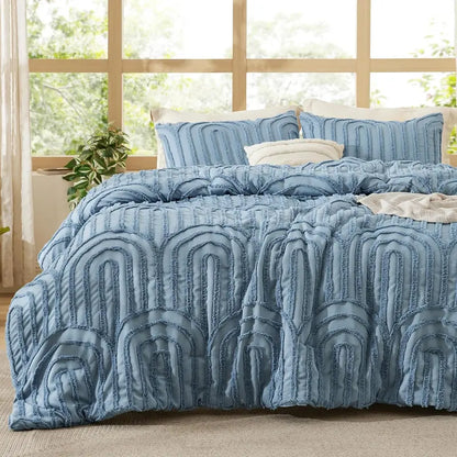 🌟 Bohemian Arch Quilt Bed Set — 3-Piece Ultra-Soft Coverlet with 2 Shams, Boho Chic Lightweight Bedding for All Seasons