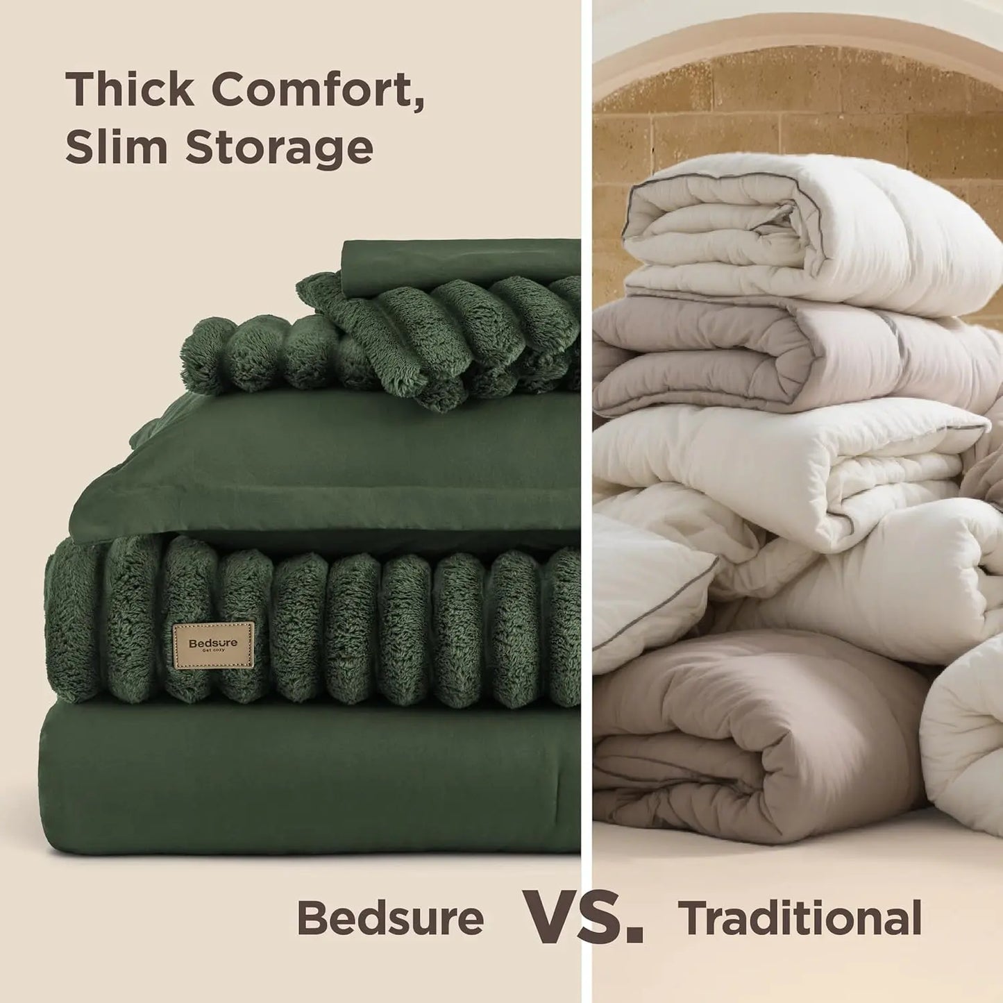 GentleSoft All Season Comforter Set 6-Piece — SnapTech 2-in-1 with Detachable Fluffy Blanket, Year Round Bedding